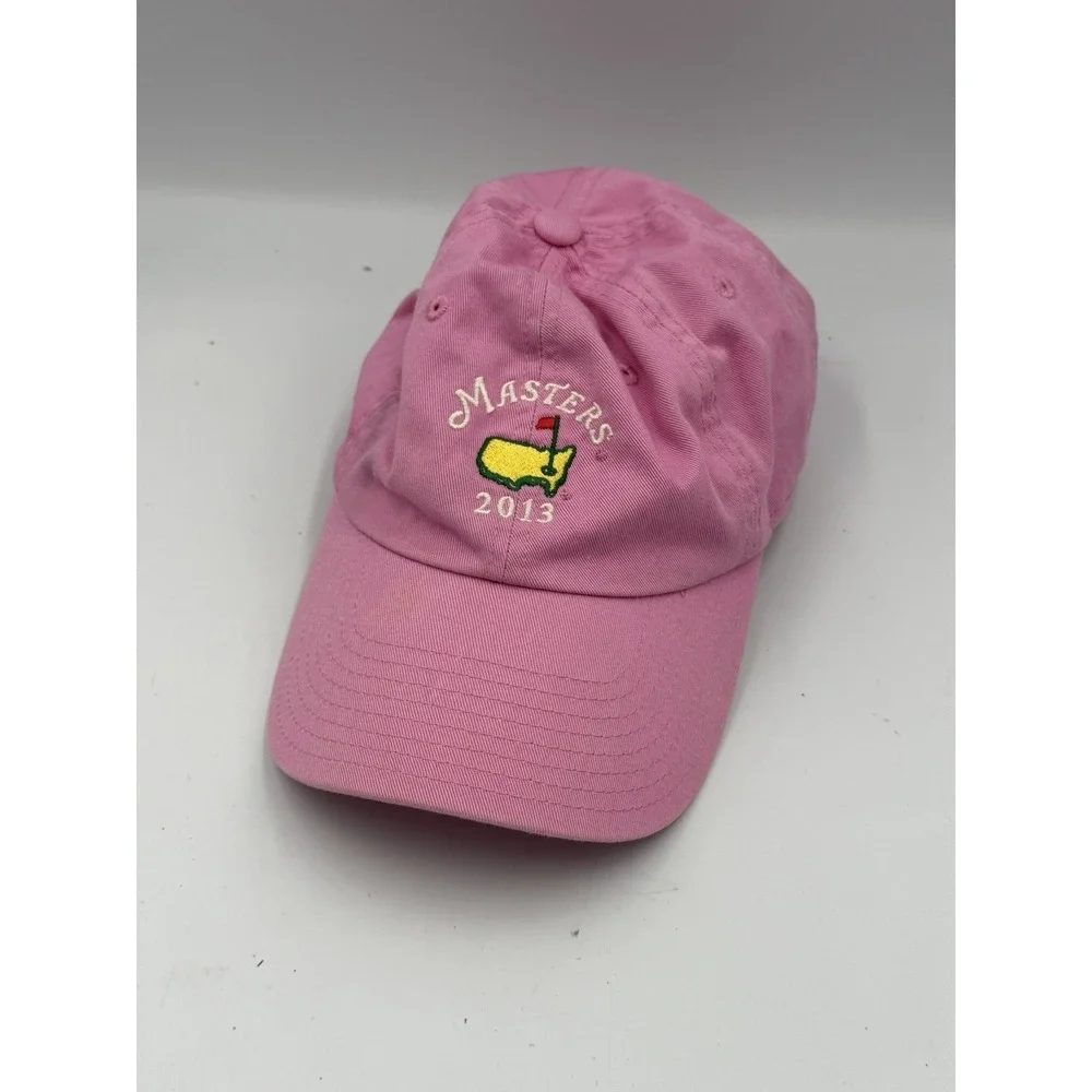 2013 Masters Golf Tournament Augusta National Pink Logo Cap Hat Adjustable